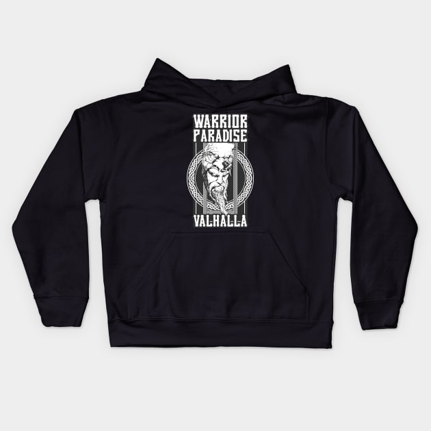 Warrior Paradise Valhalla Tshirt Kids Hoodie by avshirtnation